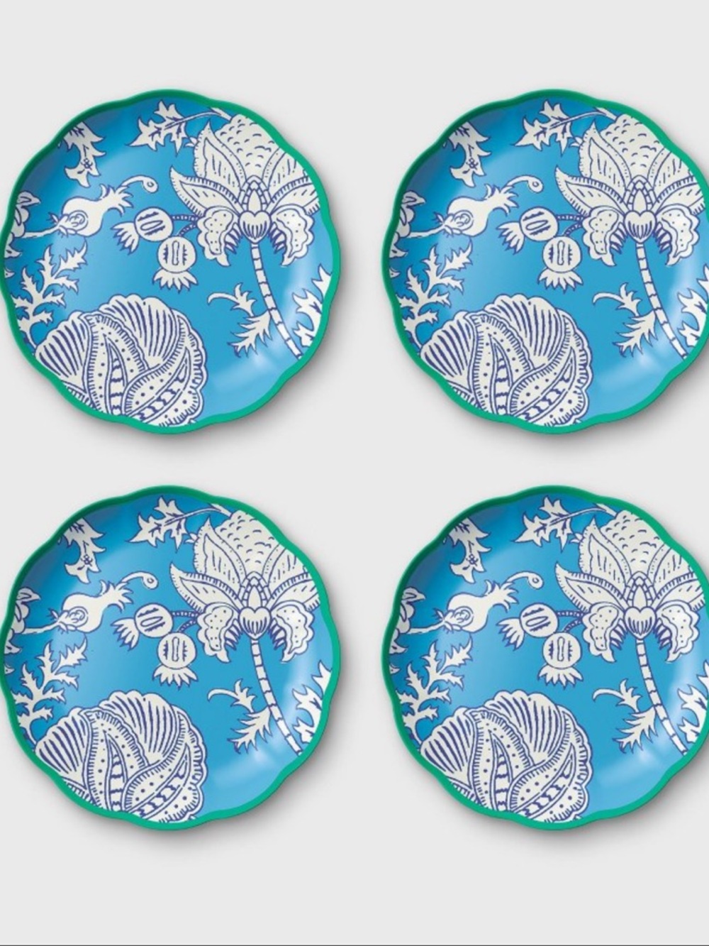 Set of 4 Floral Vines Melamine Dinner Plates
Blue - Roller Rabbit x Target